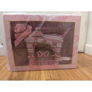Victorias Secret Pink LoveShackFancy Holiday Dog Plush Collectible Boxed Display